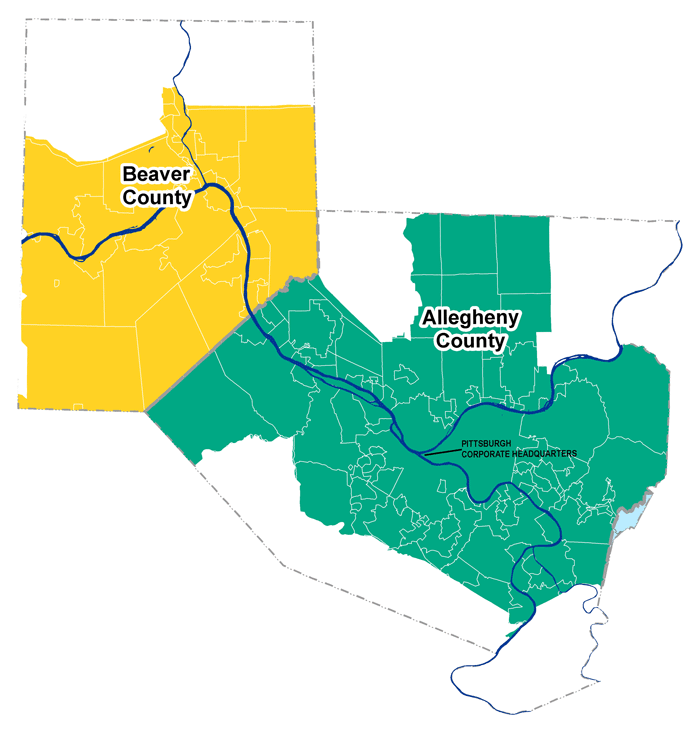 Duquesne Light Service Area Map