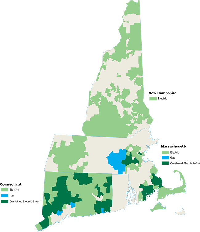 Eversource Energy service area in NH