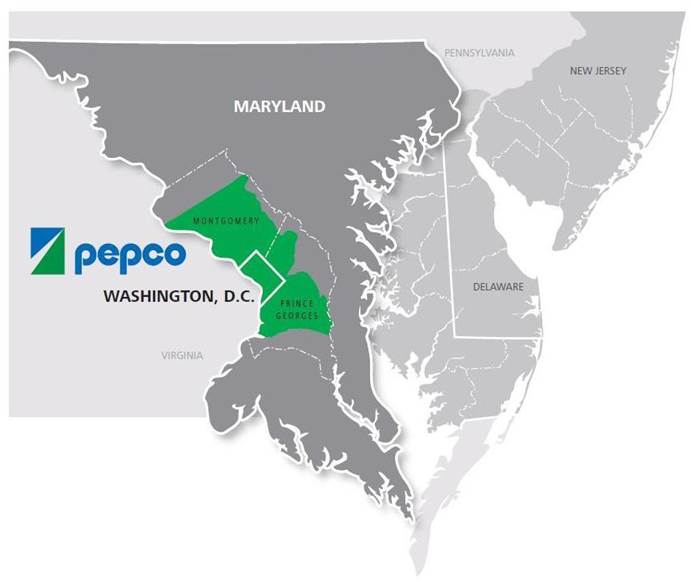 Pepco Electricity Rates Service Area