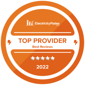 Best reviews for an electricity provider badge
