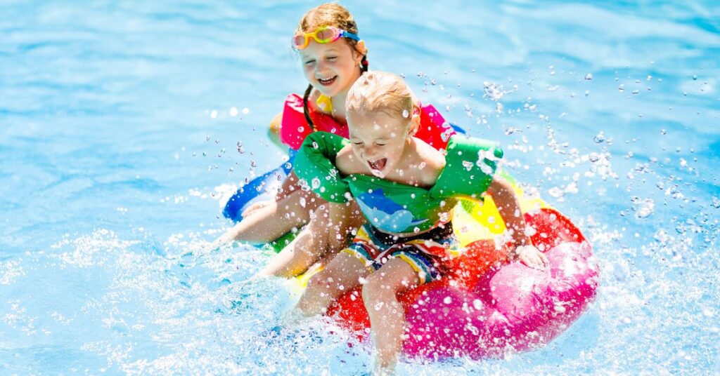 Kids playing in water