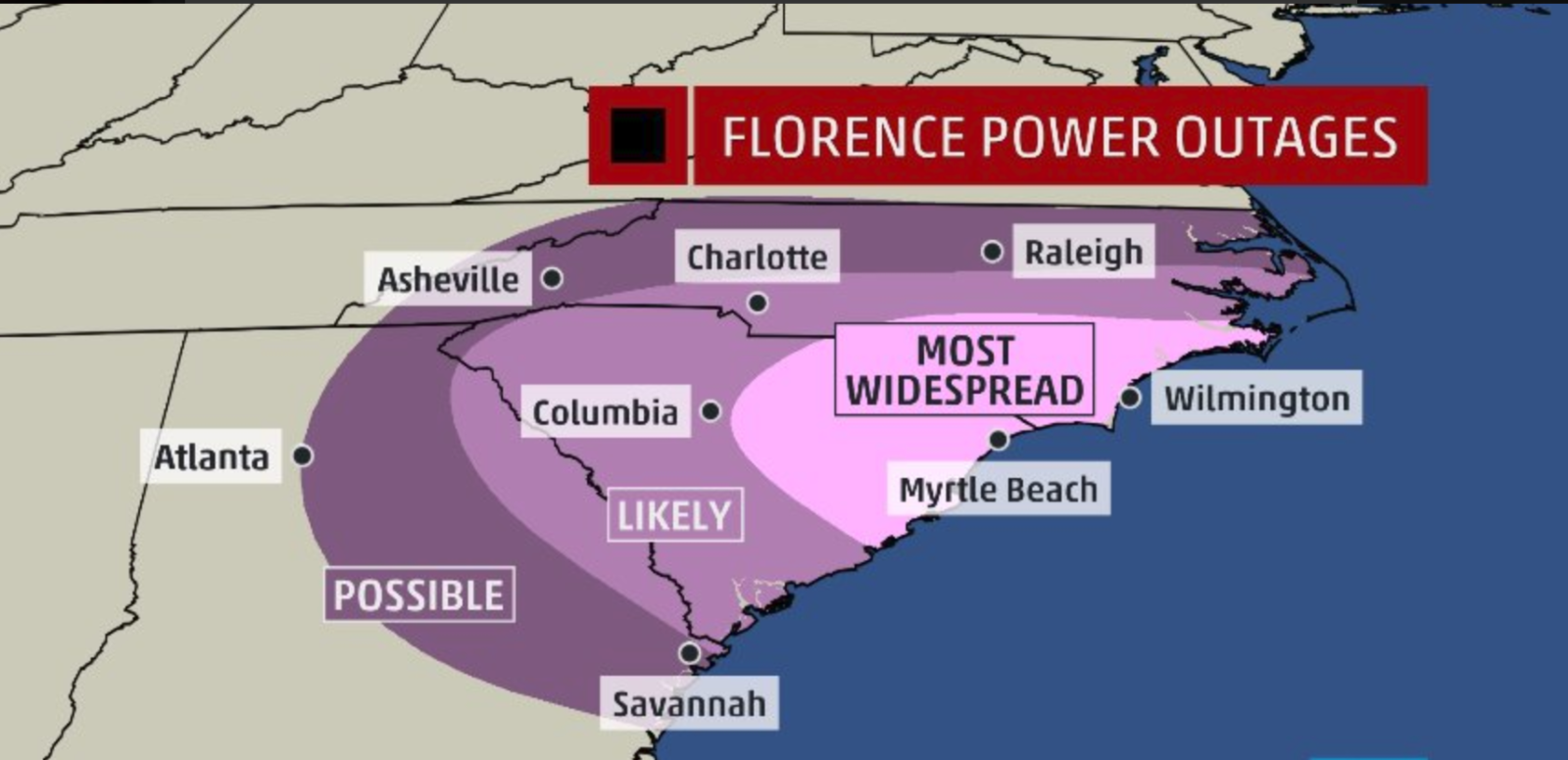 Hurricane Florence Power Outages Top 600,000 and Could Reach 3 Million 