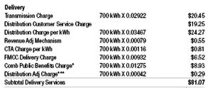 delivery charges on electricity bill