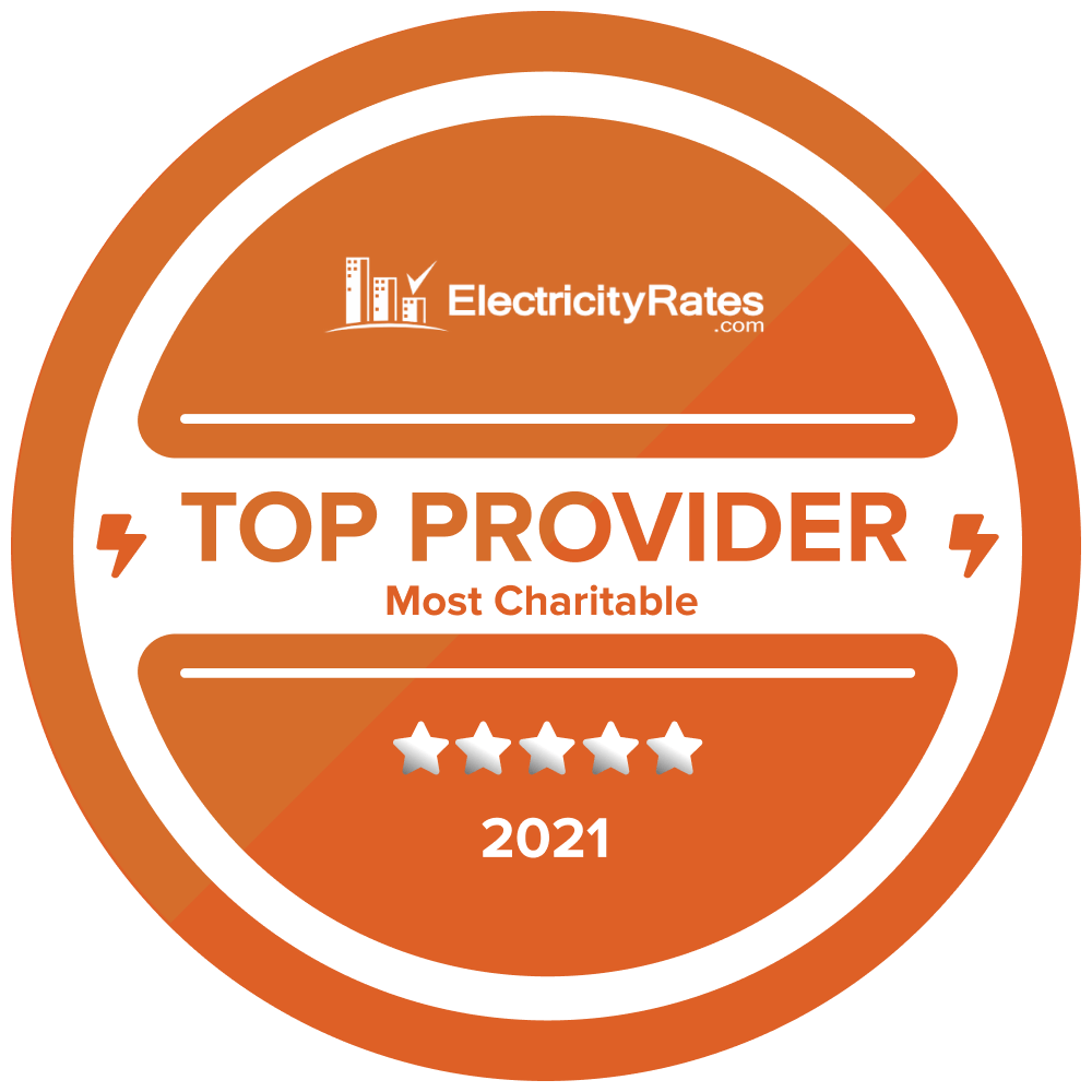 2021 Most Charitable Electricity Provider - Starion Energy
