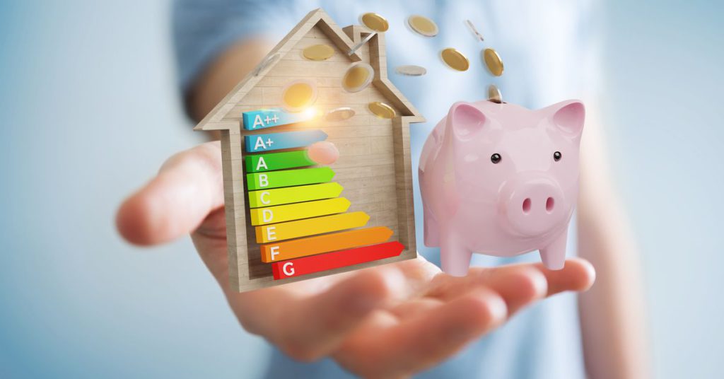 Graphic depicting savings by increasing energy efficiency