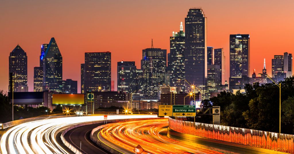 Image showcasing Texas city skyline