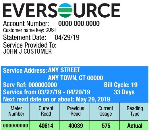 Image of account info for Eversource