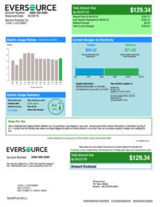 First page of Eversource Bill
