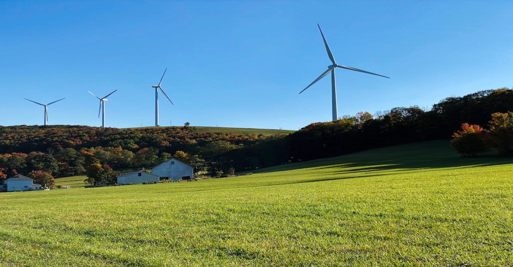 PPL announced they will raise rates 13% effective December 1, 2024. Photo of windmills in rural Pennsylvania.