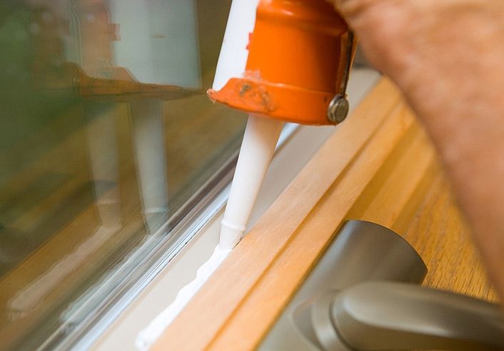 Caulk you windows and doors to save energy